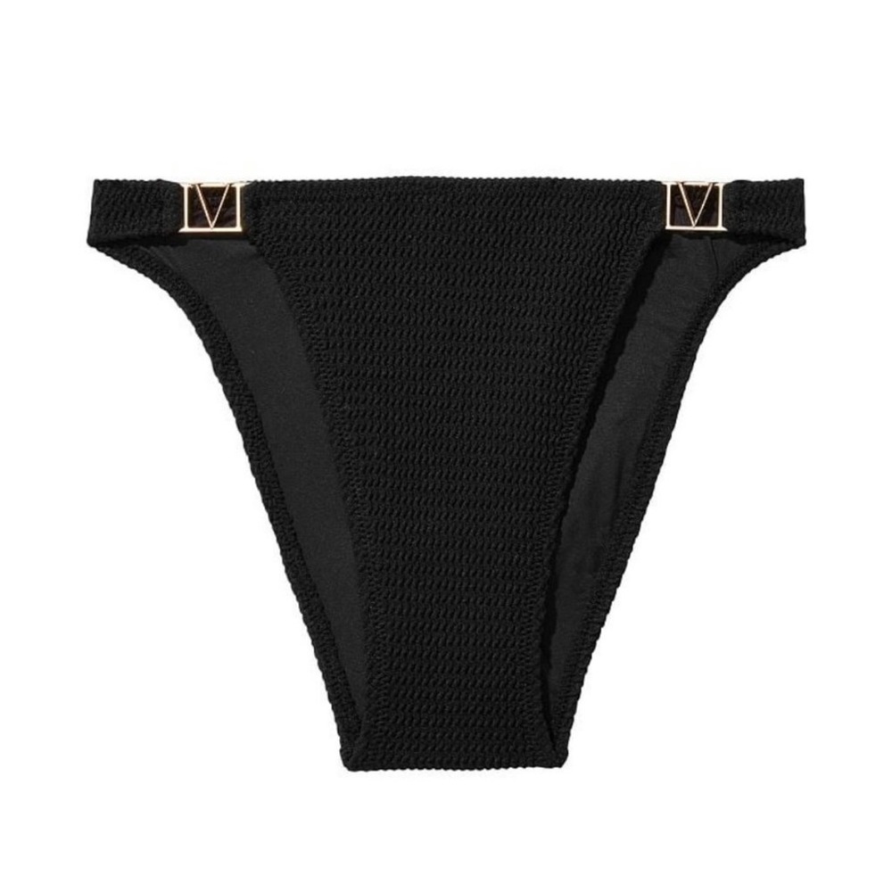 VS The Wave Black Ribbed Bikini Bottom
